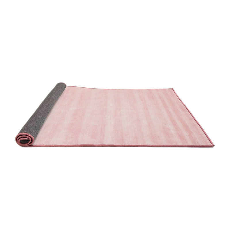 Tapis de zone rose contemporaine, Rond 5 pi