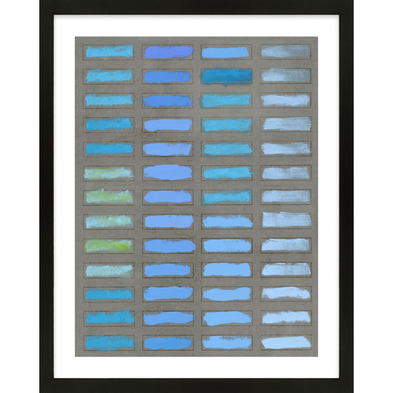 The Blues 2 par Jacques Pilon - Art mural encadré, Cadre noir, H 30 po x l 24 po x P 1,25 po