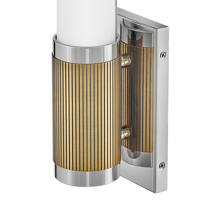Zevi Integrated LED Bath Wall Sconce, Polished Nickel