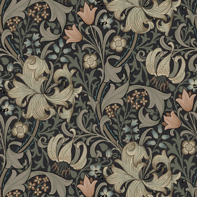 Golden Lily Linen Peel and Stick Wallpaper