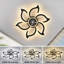 Ventilateurs de plafond à fleur avec lumières et télécommande, ventilateur de plafond encastré moderne à profil bas de 33,5 pouces, luminaire à DEL à intensité variable,-552806626-566361191