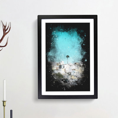 Rooftops in Montecorto Spain - Picture Frame Graphic Art Print