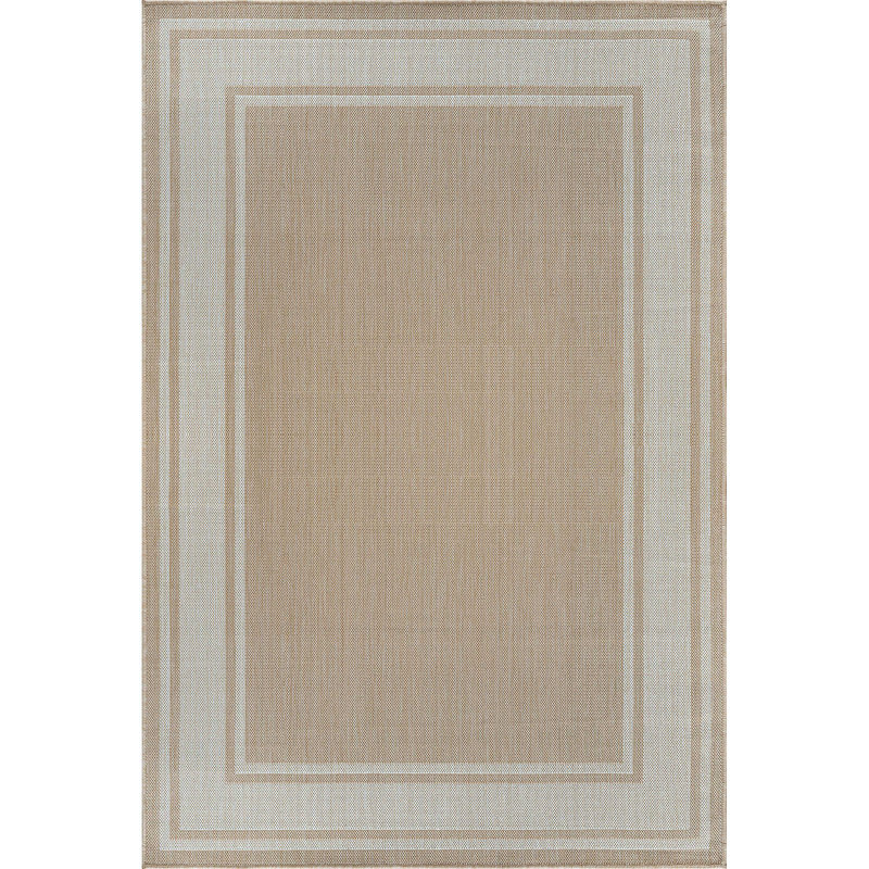 Waikiki Beige Indoor/Outdoor Rug, Rectangle 6' x 9'