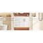 Meuble-lavabo mural 36 po, armoire de rangement flottante avec 2 tiroirs, lavabo simple en céramique 3 trous, armoire moderne avec tablette réglable-582772907