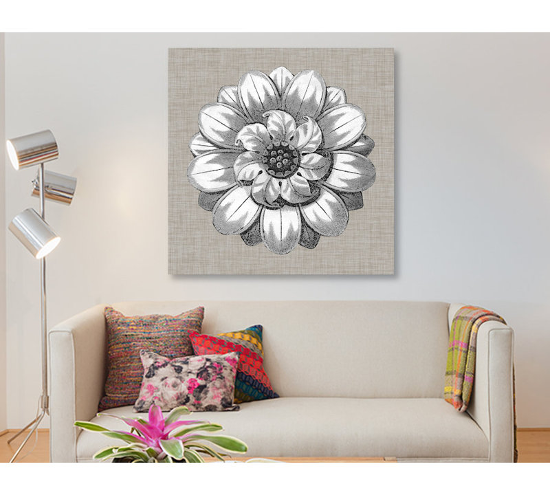 «Neutral Rosette Détail IV» par Vision Studio - impression sur toile tendue, H 12 po x l 12 po x P 1,5 po, Toile tendue