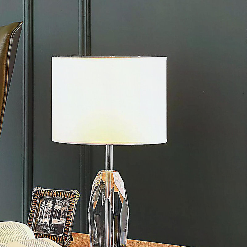 Lampe de table prisme en cristal 19 po Dodecahedron