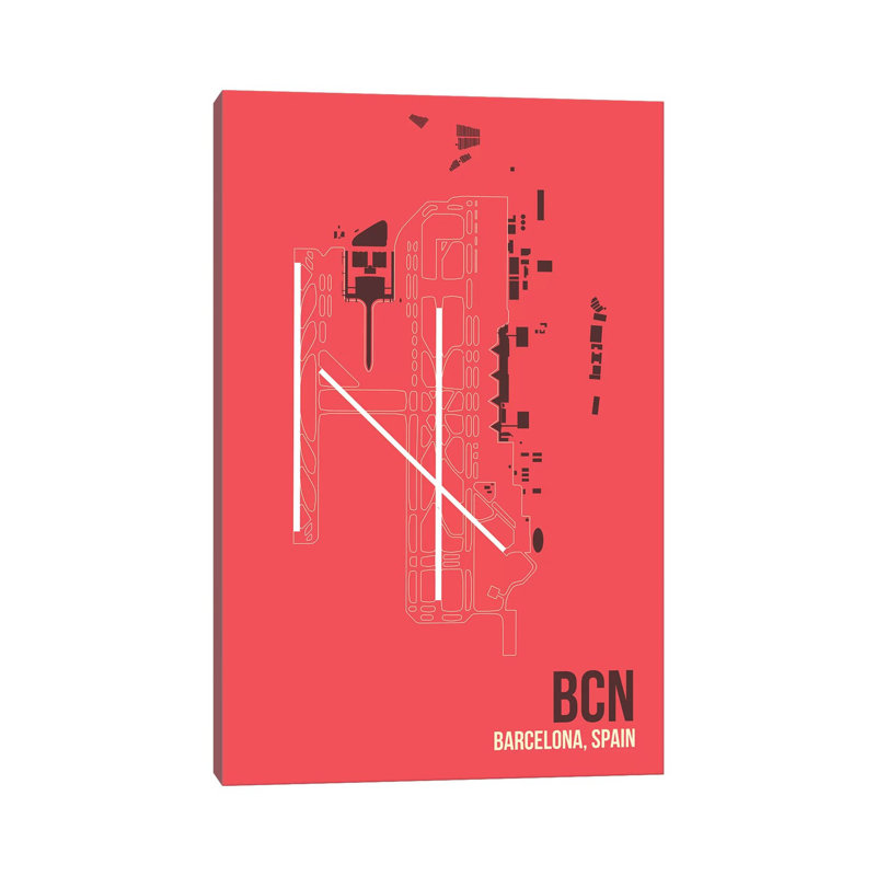 BCN Diagram, Barcelona, Spain by 08 Left - Wrapped Canvas Print, 66.04 cm H x 45.72 cm W