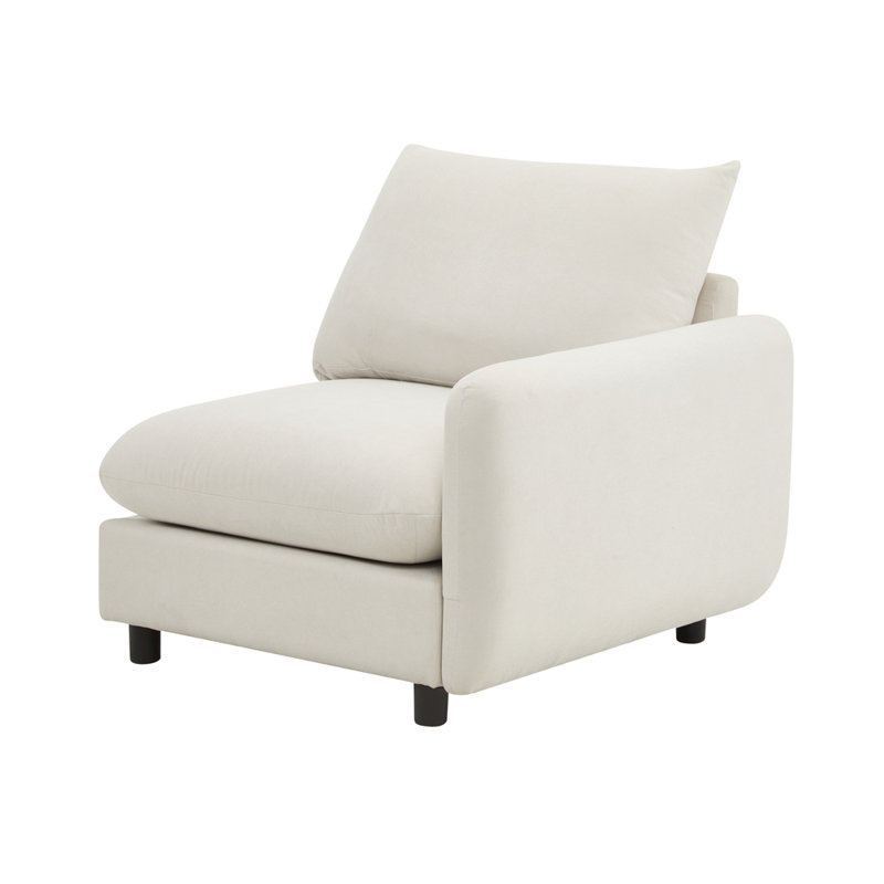Canapé d'angle modulaire en velours 69 po 2 places