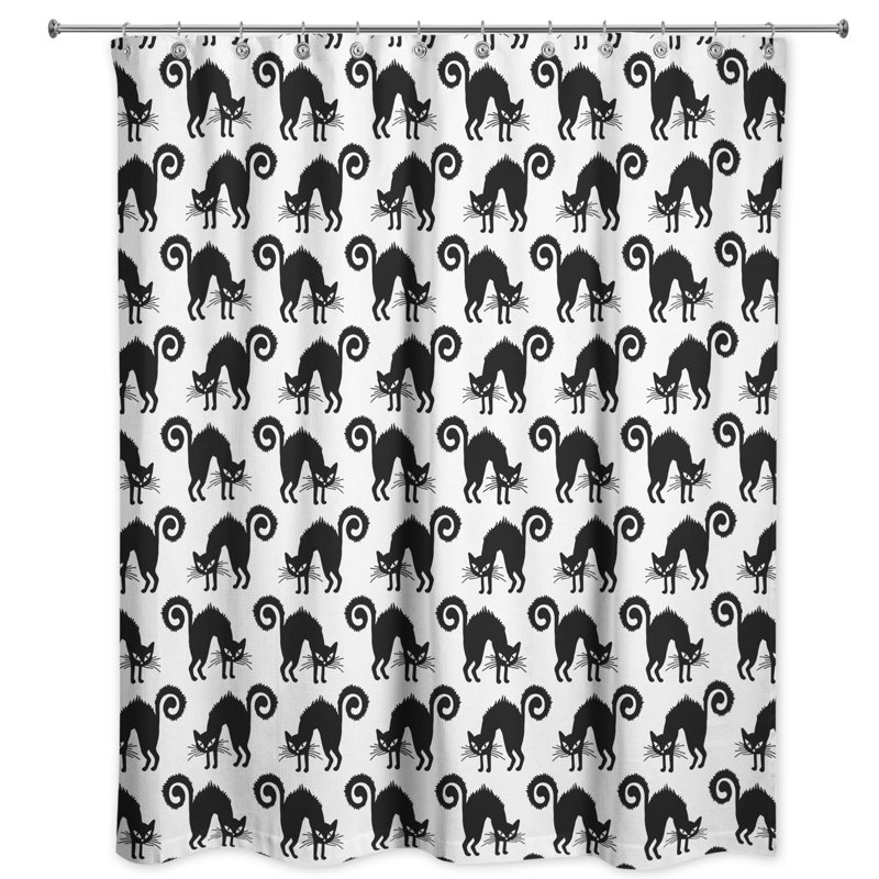 Rideau de douche simple scardey cat Ventre