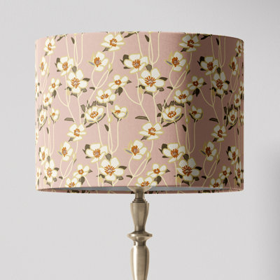 Floral Drum Lampshade In Buttercup