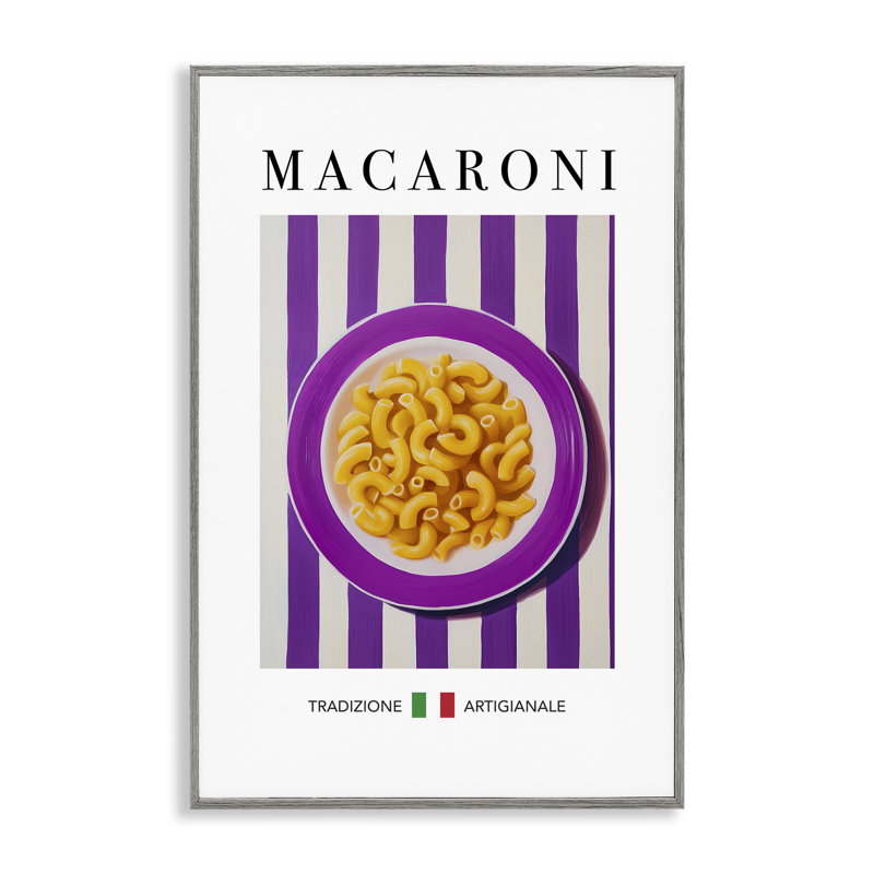 Giclée de pâtes traditionnelles Macaroni, design par Andreas Magnusson, H 30 po x l 20 po, Estampe numérique Farmhouse