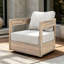 Fauteuil club d'extérieur pivotant en bois-503744708