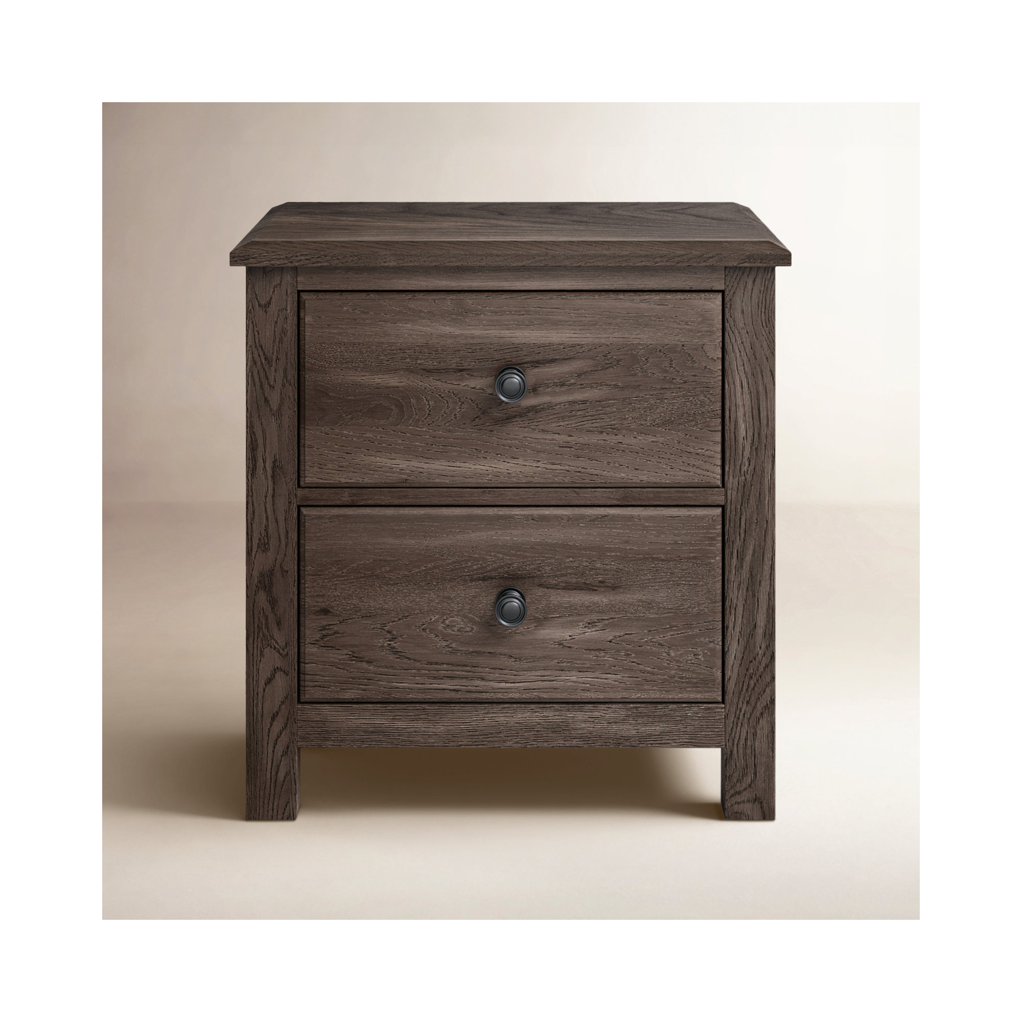 Lewin 2-Drawer Nightstand, Driftwood Gray