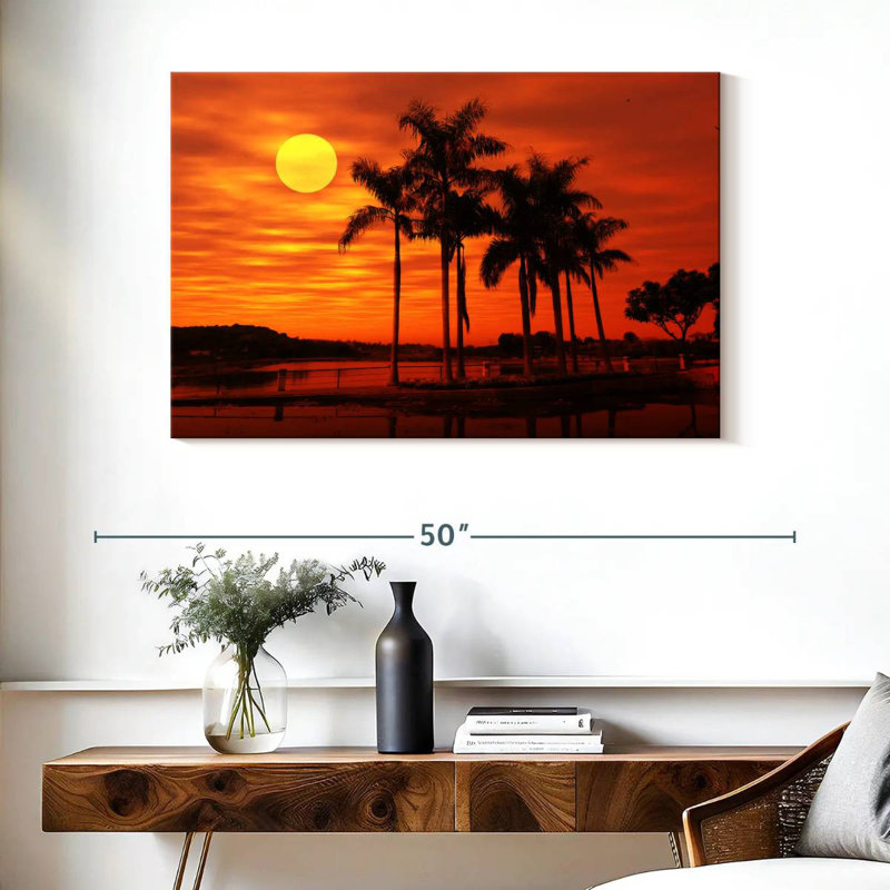Orange Beach Scene, 26" H x 39" W