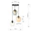 Cadi-Grace 3 - Light Black Cluster Pendant-1689024699