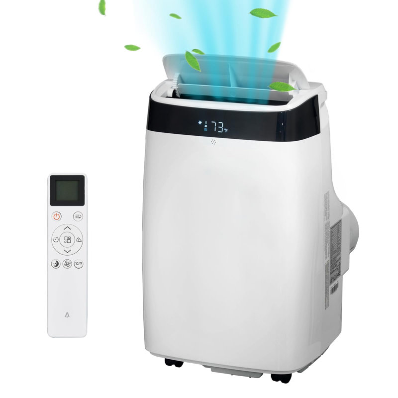 8 000 BTU refroidisseur d'air portatif 350 pieds carrés, déshumidificateur 3-en-1, télécommande, mode veille 50dB, minuterie 24H