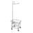 Rolling Laundry Cart with Basket Hanging Bar Shelf and Locking Wheels Silver