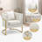 Velvet Modern Barrel Accent Chair with Pillow-1230713418