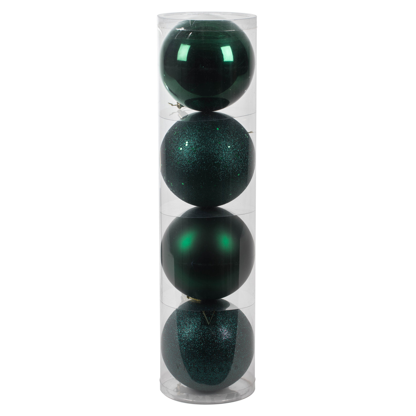 Christmas Ball Ornament, 4.75" H x 4.75" W x 4.75" D, Midnight Green