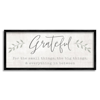 " Uplifting Gratitude Phrase Botanical Sprig " by Natalie Carpentieri