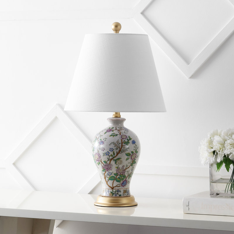 Lampe de table 24 po Elem, Or / beige / vert / rouge