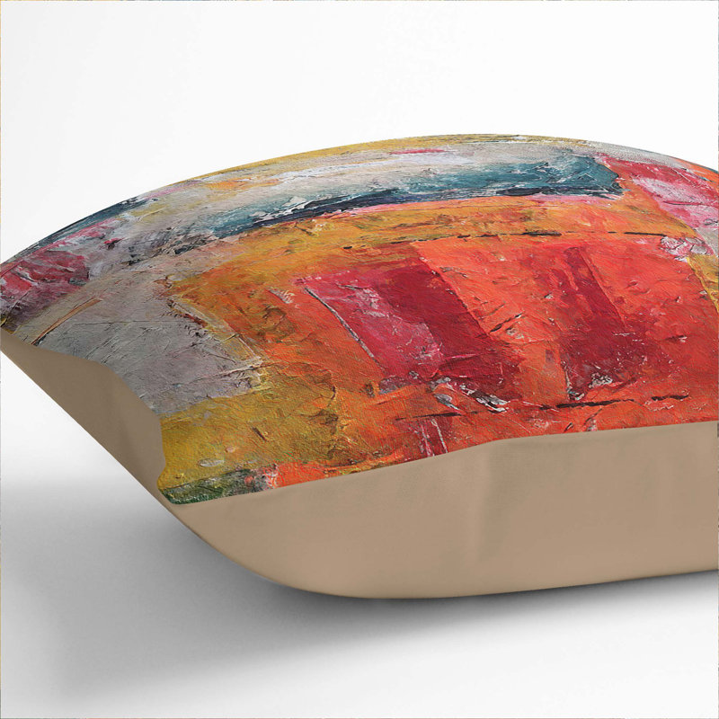 Abstract Square Throw Cushion, Stone, 55 x 55 cm