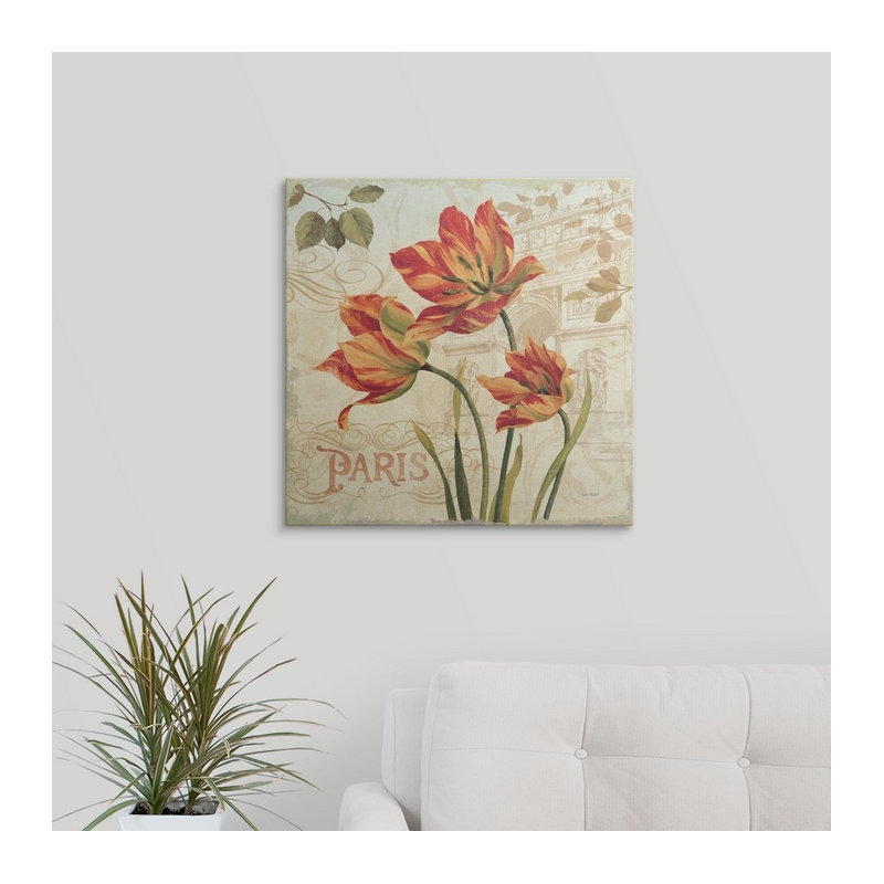 « ii » par lisa audit, impression European Flowers, H 35 po x l 35 po x P 1,5 po, Toile