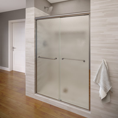 Infinity 58'' - W x 70'' H Bypass Door Semi-Frameless Shower Door with