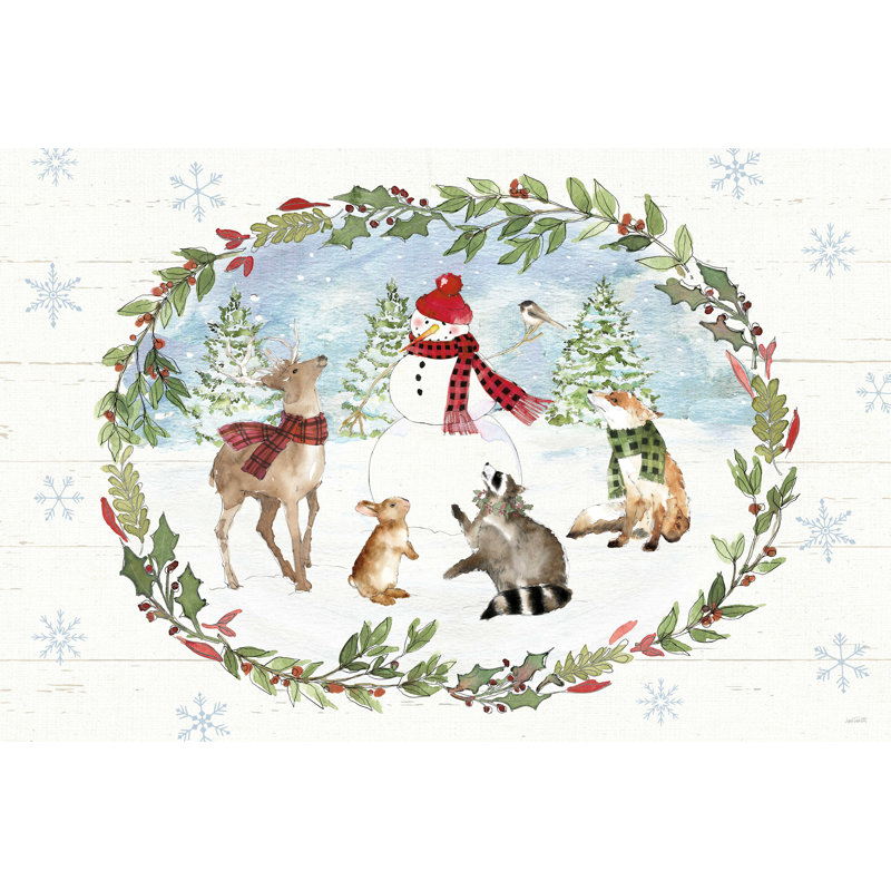 «Holiday Vignette I» par Anne Tavoletti - reproduction sur toile tendue, H 8 po x l 12 po, Non, Toile tendue