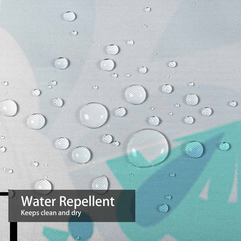 Rideau de douche imperméable à l'eau avec 12 crochets, L 72 po x l 84 po