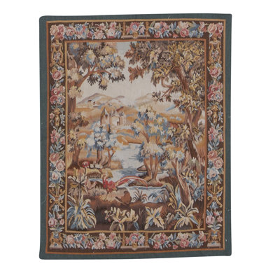 Hand-Knotted High-Quality Brown and Green Area Rug