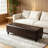 Contemporary Storage Bench with Tufted Cushion