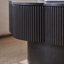 Table basse 31,50 "en forme de fleur moderne, table basse en forme de fleur de prunier avec rangement - placage en bois naturel, pour salon, appartement, bureau, assemblage facile, noir-1040634389
