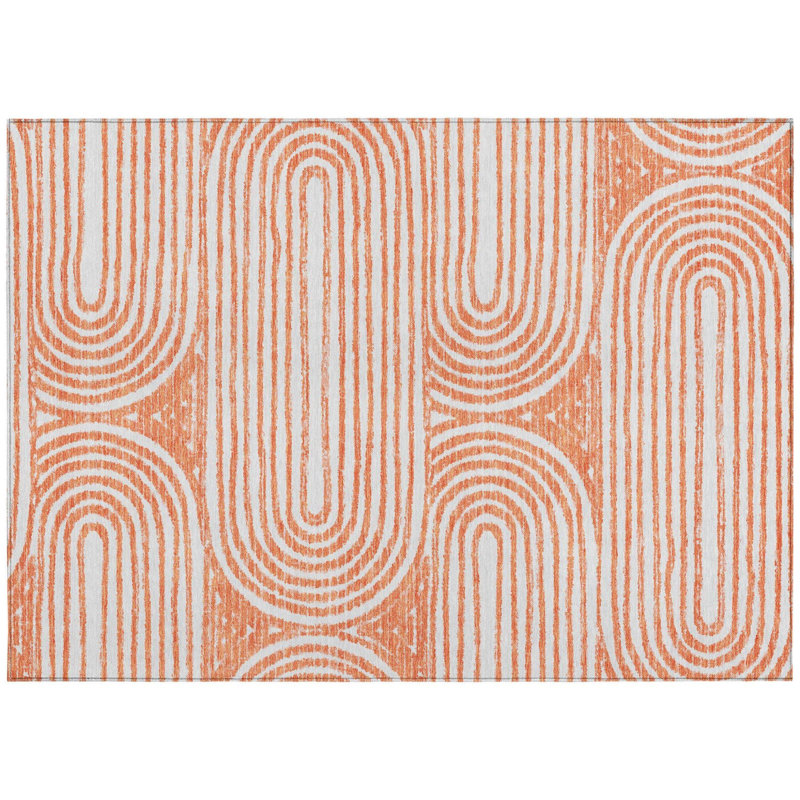 Tapis extérieur lavable antidérapant 3 pi x 5 pi Salmon