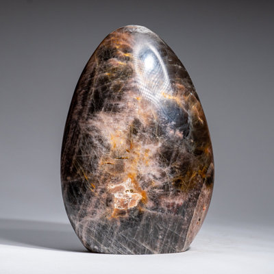 Genuine Polished Black Moonstone Freeform from Madagascar (3.2 Lbs)