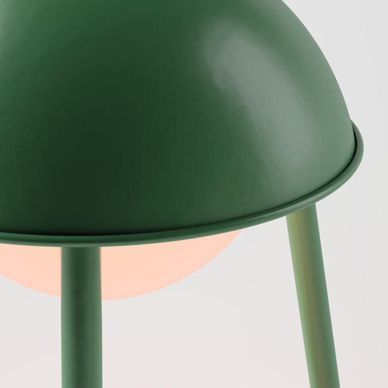 HELMET Rechargeable Cordless LED Table Lamp, 3-Levels Brightness Touch Sensor Control, Moss, Green