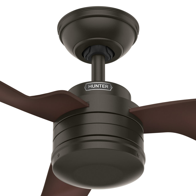 52" Cabo Frio 3 - Blade Outdoor Standard Ceiling Fan with Wall Control, New Bronze