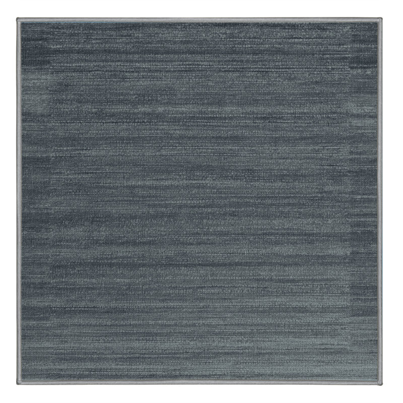 Machine Washable Solid Gray Area Rug, Square 4'
