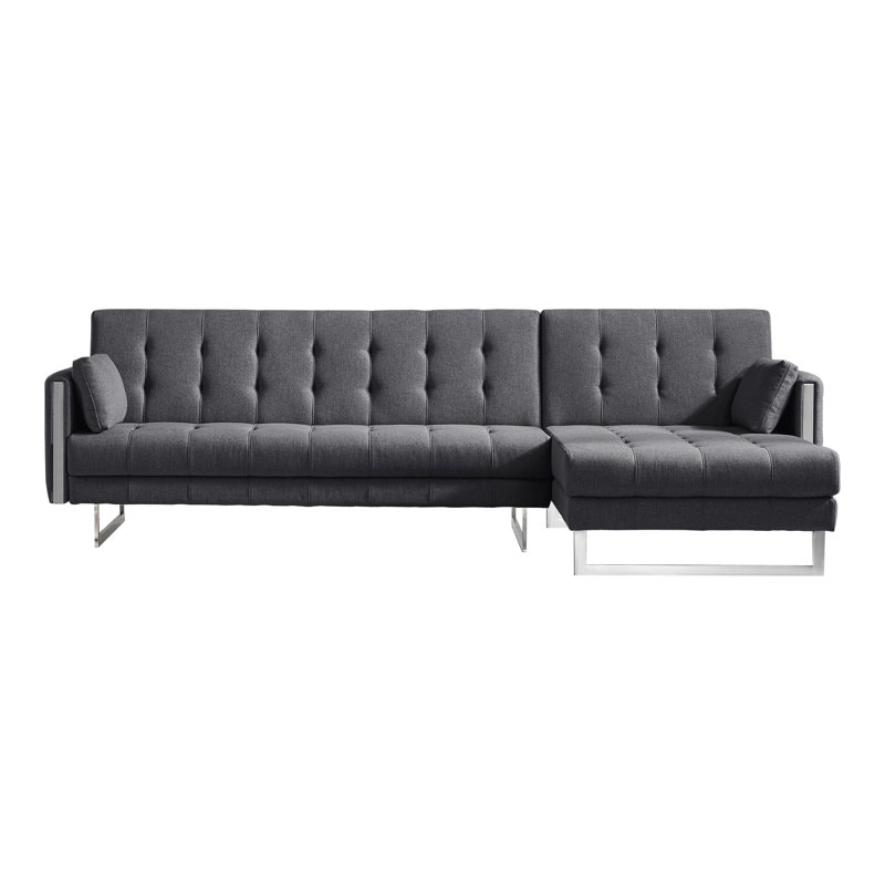 Palomino Chaise Sectional, Gray, Right Hand Facing