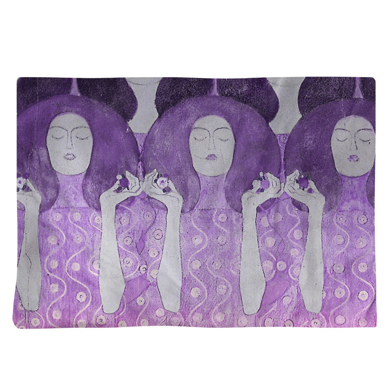 Gustav Klimt Abstract Rectangle Placemat, Purple, Poly Twill
