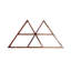 Artyom 2 Piece Triangle Mango Solid Wood Accent Shelf