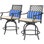 Ensemble de 2 tabourets de bar d'extérieur pivotants à hauteur de comptoir