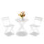 Ensemble bistro 2 places pour terrasse - table ronde pliante et 2 chaises en métal-515883143