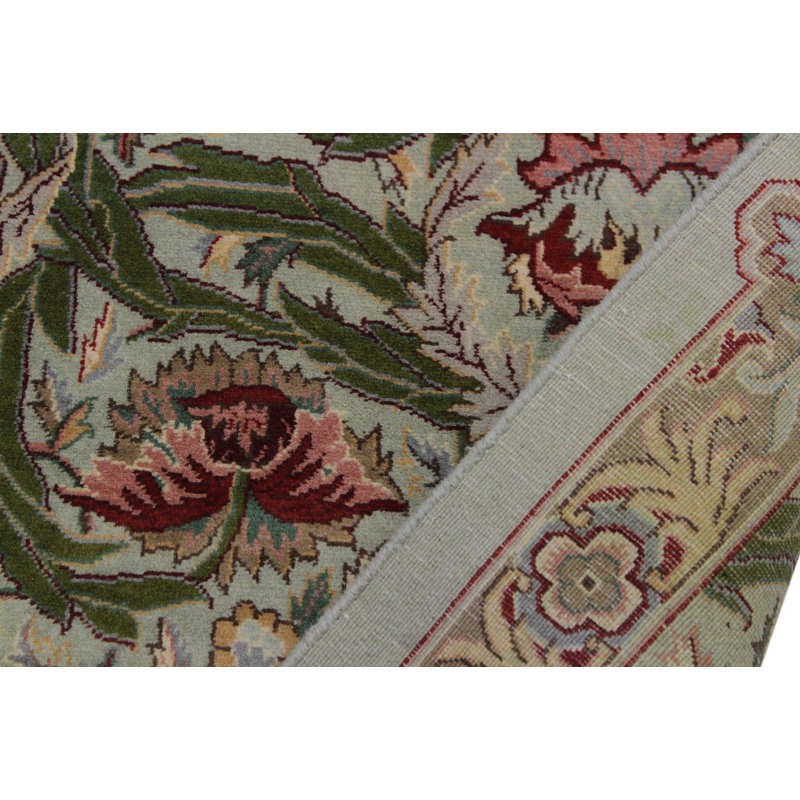 Tapis unique vert / brun / rose 2 pi 6 po x 11 pi 11 po Roca