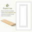 Porte de garde-manger en bois manufacturé massif en verre givré et porte standard blanche sans trousse de quincaillerie-124816960