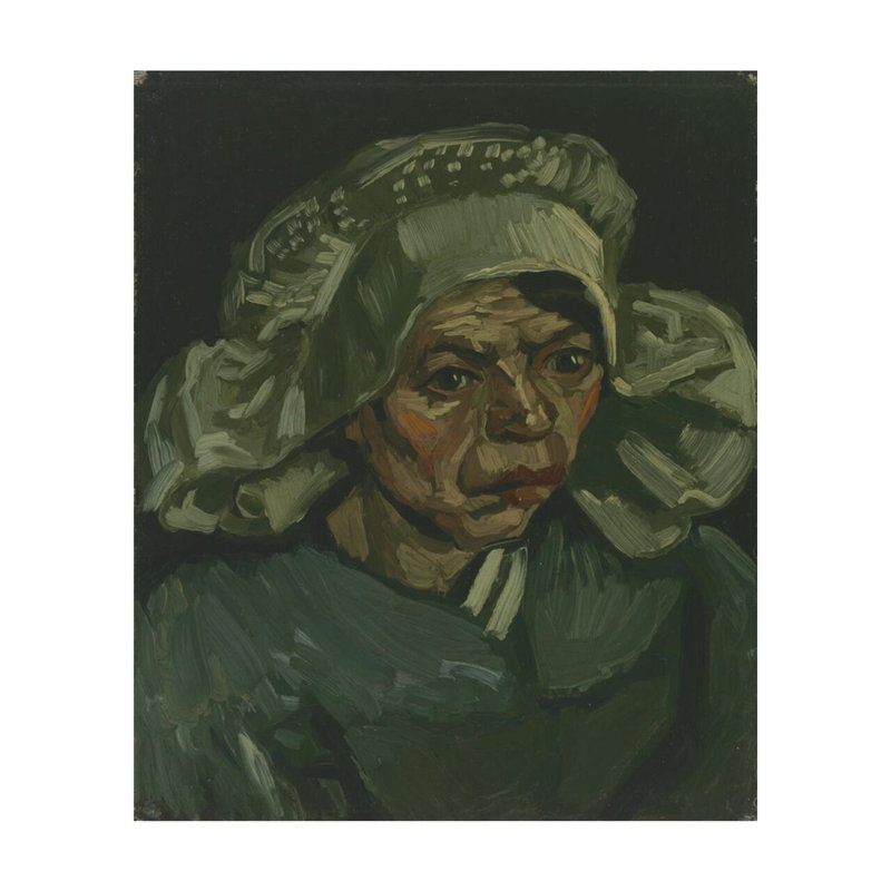 Tête de femme par Vincent van Gogh - Estampe numérique, H 20 po x l 16 po