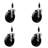 Phenolic Wheel Swivel 7/8 Inch Expanding Stem Caster Set SCC