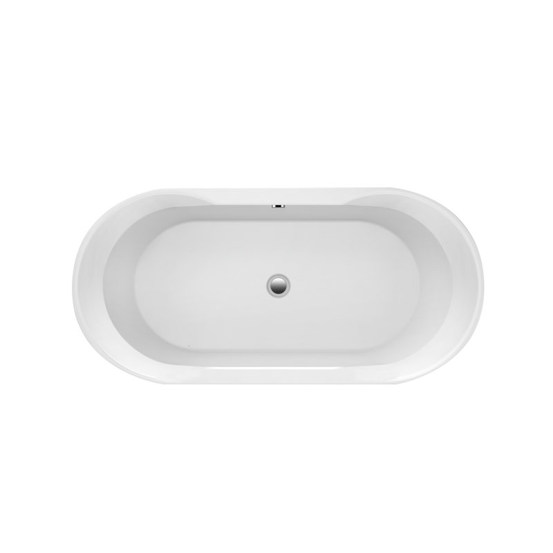 1 Baignoire de trempage autoportante en acrylique de 69 po x 31,5 po
