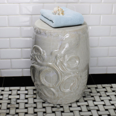 Grotto Kraken Garden Barrel Stool by Euro Ceramica
