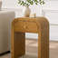 Table d'appoint incurvée en noyer avec tiroir - Table de chevet à bord arrondi